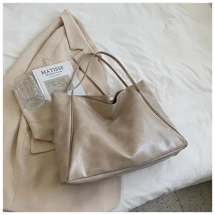 Vegan Leer Shopper Tas Dames Groot en Stijlvol