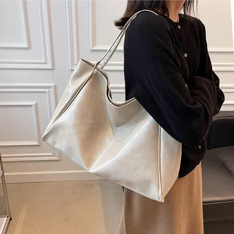 Vegan Leer Shopper Tas Dames Groot en Stijlvol