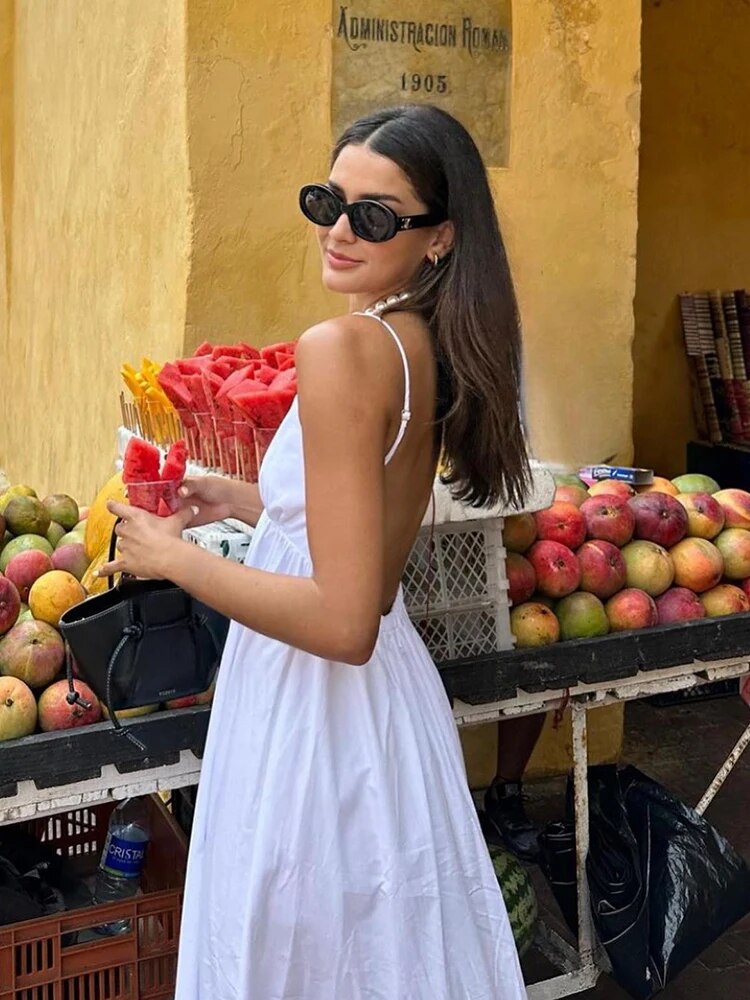Lange Zomerjurk Dames Luchtige Maxi Jurk Elegante Stijl