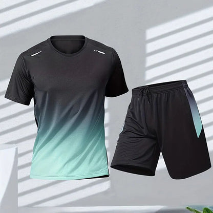Sportset Heren 2-Delig Trainingspak Kleurverloop Joggingpak