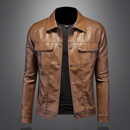 Leren Herenjack - Stoere Classic Style Voorjaar en Herfst - StudioMarella