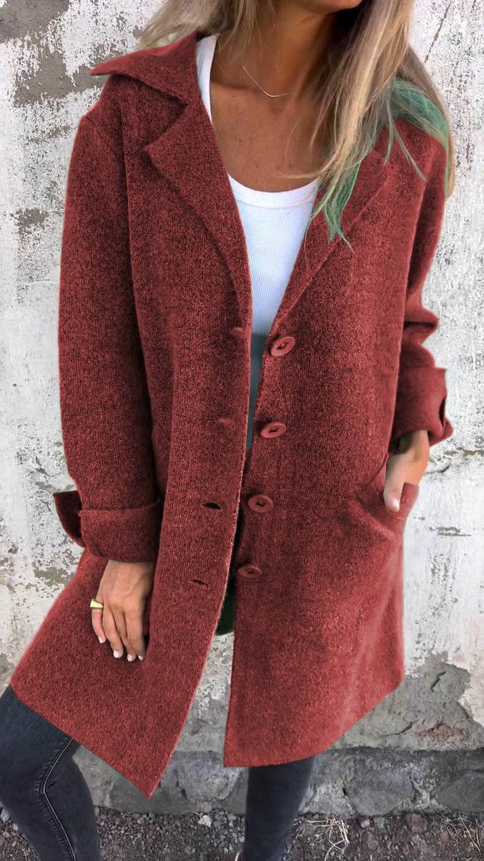 Lange Warme Jas voor Heren en Dames Casual Stijl