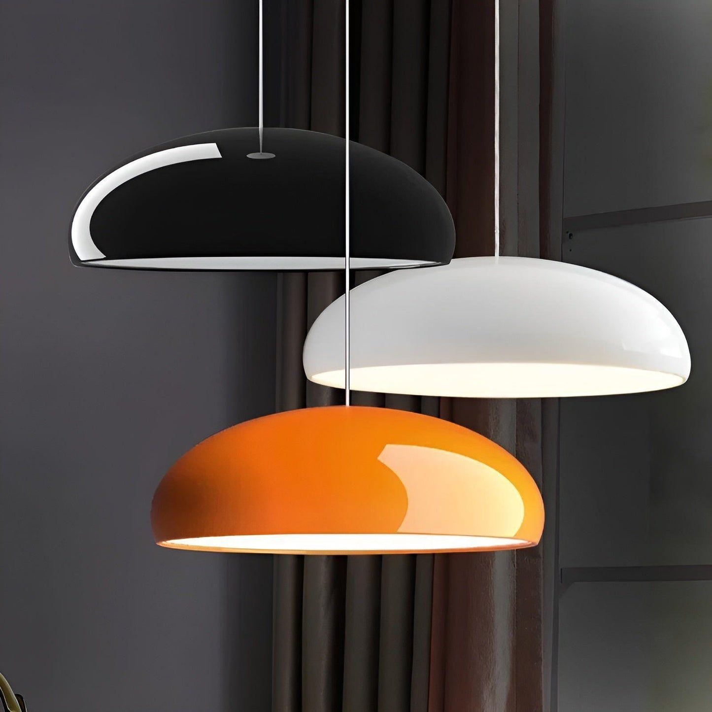 Hanglamp Rond Glanzend Metaal Nordic Design LED Eettafel