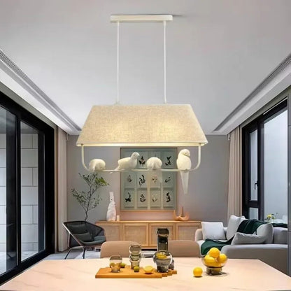 Vogel Hanglamp Met Kap Beige E27 Decoratief Woonkamer Eetkamer