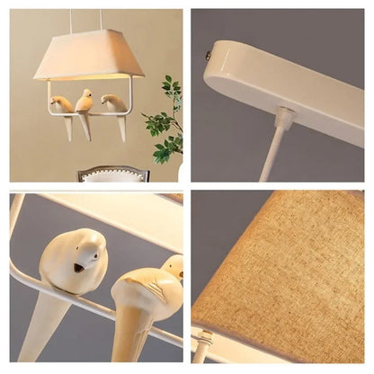 Vogel Hanglamp Met Kap Beige E27 Decoratief Woonkamer Eetkamer