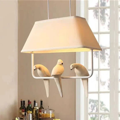 Vogel Hanglamp Met Kap Beige E27 Decoratief Woonkamer Eetkamer