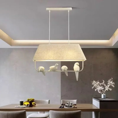Vogel Hanglamp Met Kap Beige E27 Decoratief Woonkamer Eetkamer