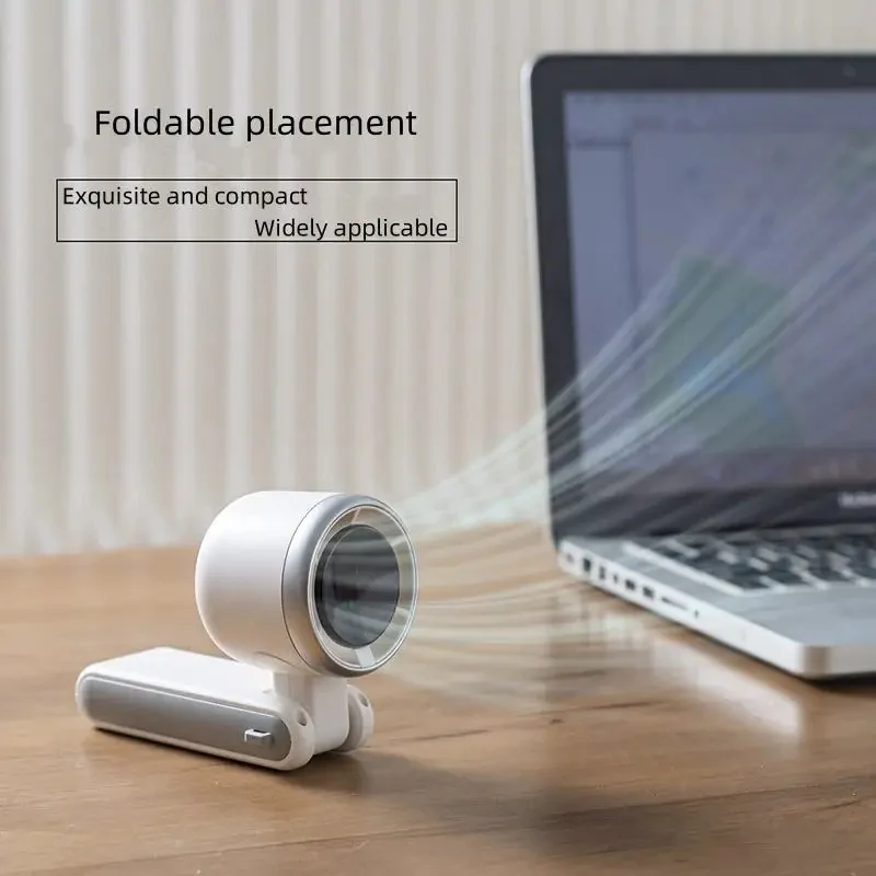 Opvouwbare Handventilator met Digitaal Display – 5 Snelheden, 180° Verstelbaar & Draagbaar voor Thuis