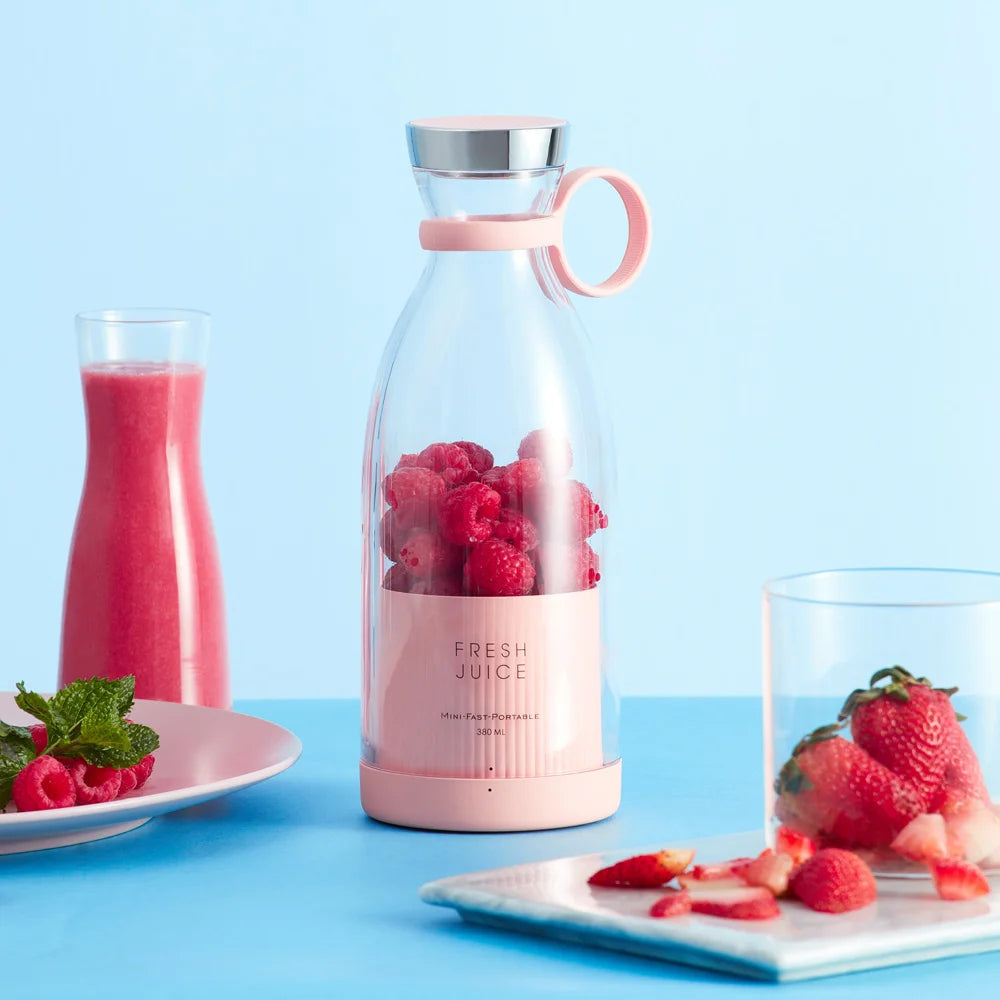 Draagbare Blender Fles PCTG BPA-vrij 420ml 23cm 20W Smoothie Mixer USB Oplaadbaar Edelstaal Messen Sportfles Gym Kantoor