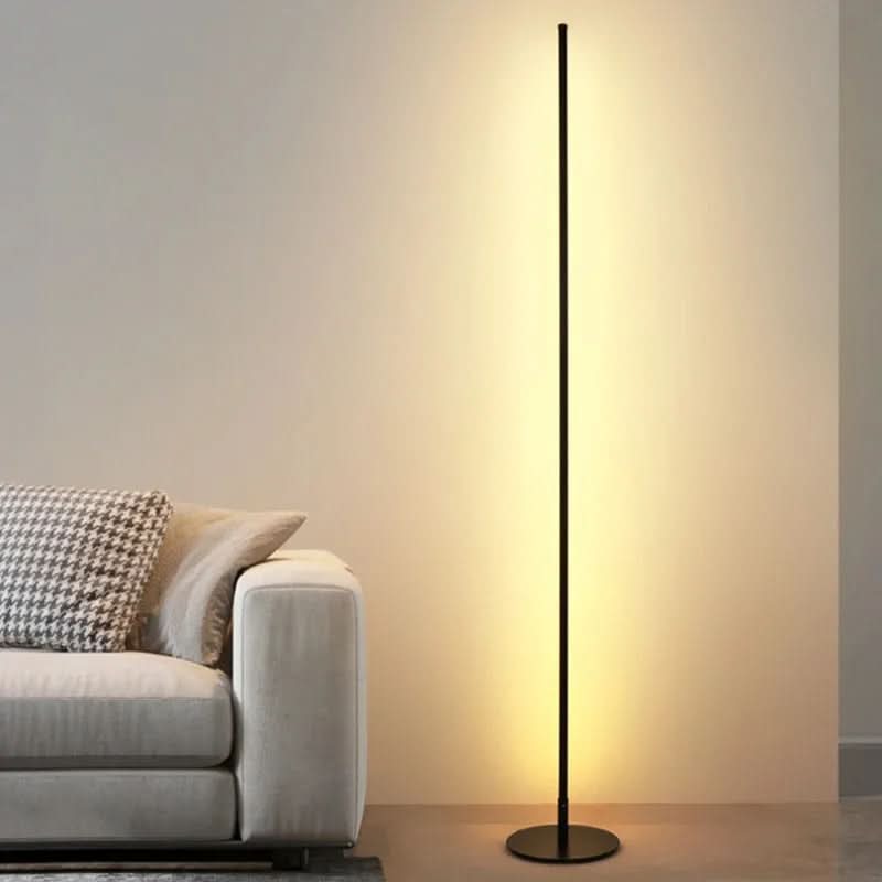 LED Vloerlamp Modern Minimalistisch Slank 140cm Metaal Zwart Warm Wit 20W Staande Lamp Woonkamer