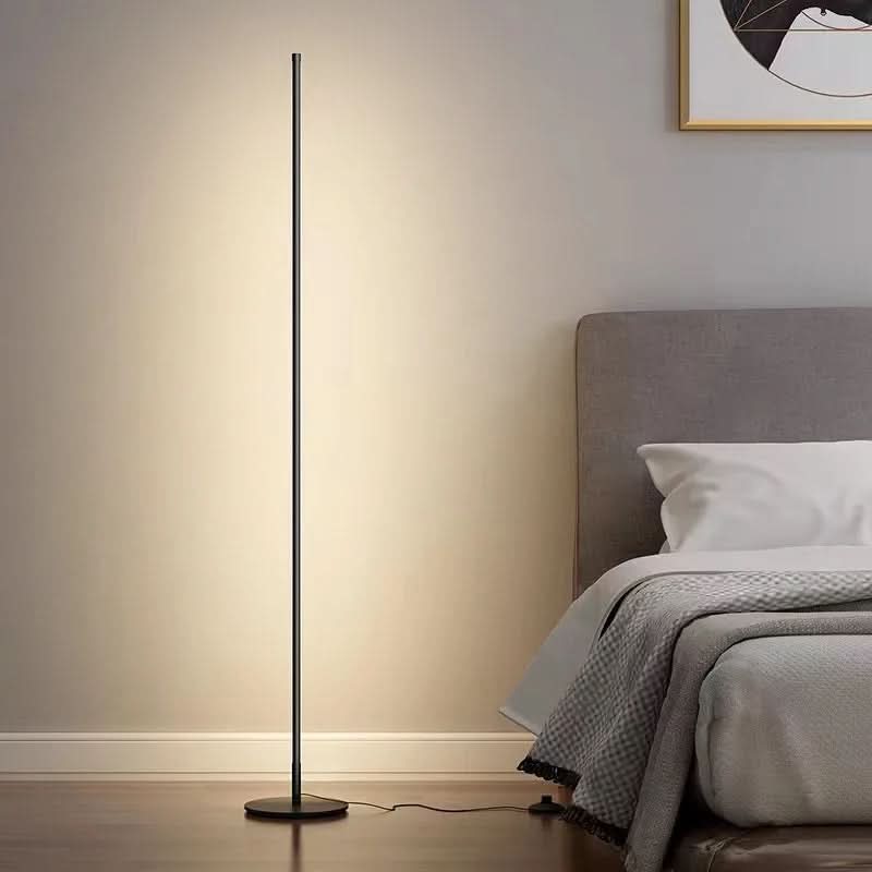 LED Vloerlamp Modern Minimalistisch Slank 140cm Metaal Zwart Warm Wit 20W Staande Lamp Woonkamer