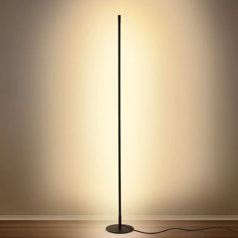 LED Vloerlamp Modern Minimalistisch Slank 140cm Metaal Zwart Warm Wit 20W Staande Lamp Woonkamer