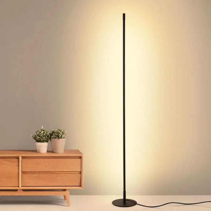 LED Vloerlamp Modern Minimalistisch Slank 140cm Metaal Zwart Warm Wit 20W Staande Lamp Woonkamer