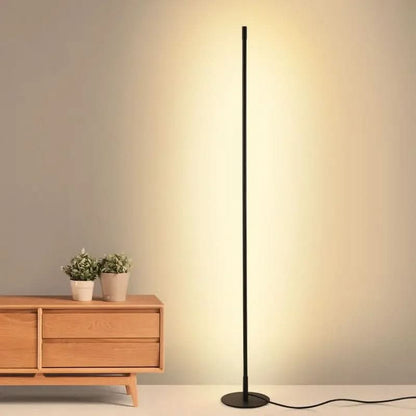 LED Vloerlamp Modern Minimalistisch Slank 140cm Metaal Zwart Warm Wit 20W Staande Lamp Woonkamer