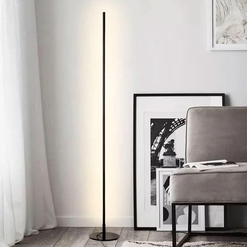 LED Vloerlamp Modern Minimalistisch Slank 140cm Metaal Zwart Warm Wit 20W Staande Lamp Woonkamer