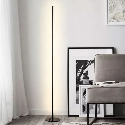 LED Vloerlamp Modern Minimalistisch Slank 140cm Metaal Zwart Warm Wit 20W Staande Lamp Woonkamer