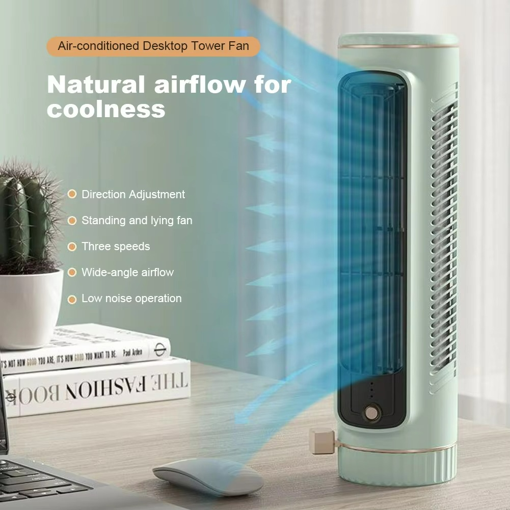 Bladloze Ventilator met 360° Luchtcirculatie en IJsverfrissende Technologie – Stille Werking & Veilig Ontwerp
