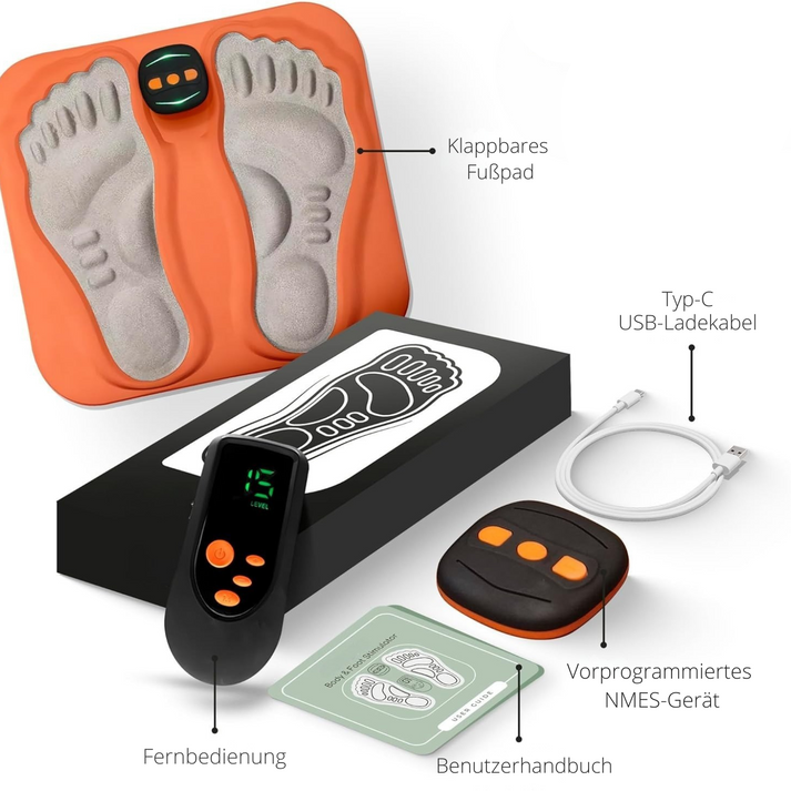 Voetmassage Apparaat met NMES Technologie Elektrische Stimulatie voor Voeten Zenuwstimulator met Afstandsbediening Thuis Voetverzorging