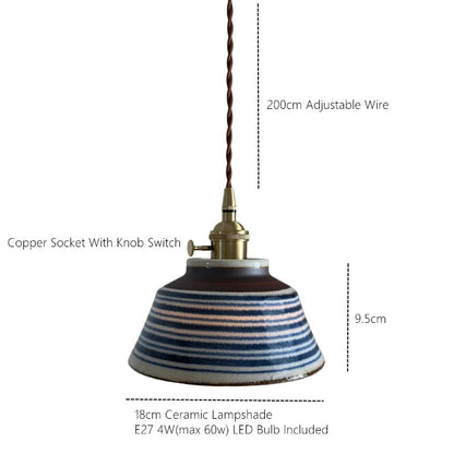 Hanglamp Keukeneiland Keramiek Koperen Fitting Handgeschilderd Bloemmotief E27 4 Dessins