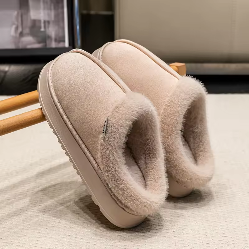 Pluche Pantoffels met Imitatiebont Voering voor Volwassenen