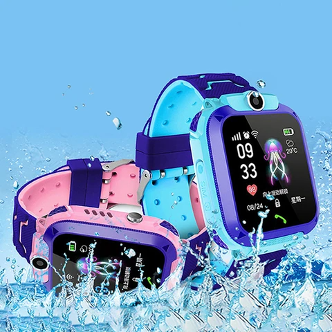 Kinder Smartwatch met LBS-Tracking en Waterdicht Ontwerp voor Kinderen Roze Blauw