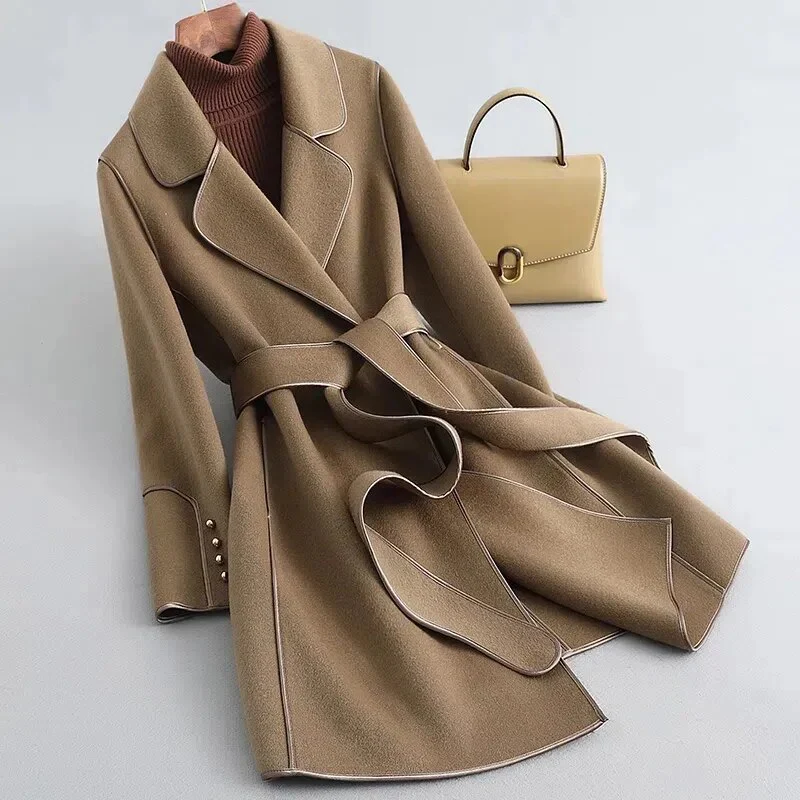 Damesjas Scheerwol Luxe Warme Winterjas