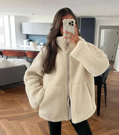 Teddy Fleece Jas Warm en Zacht voor Dames