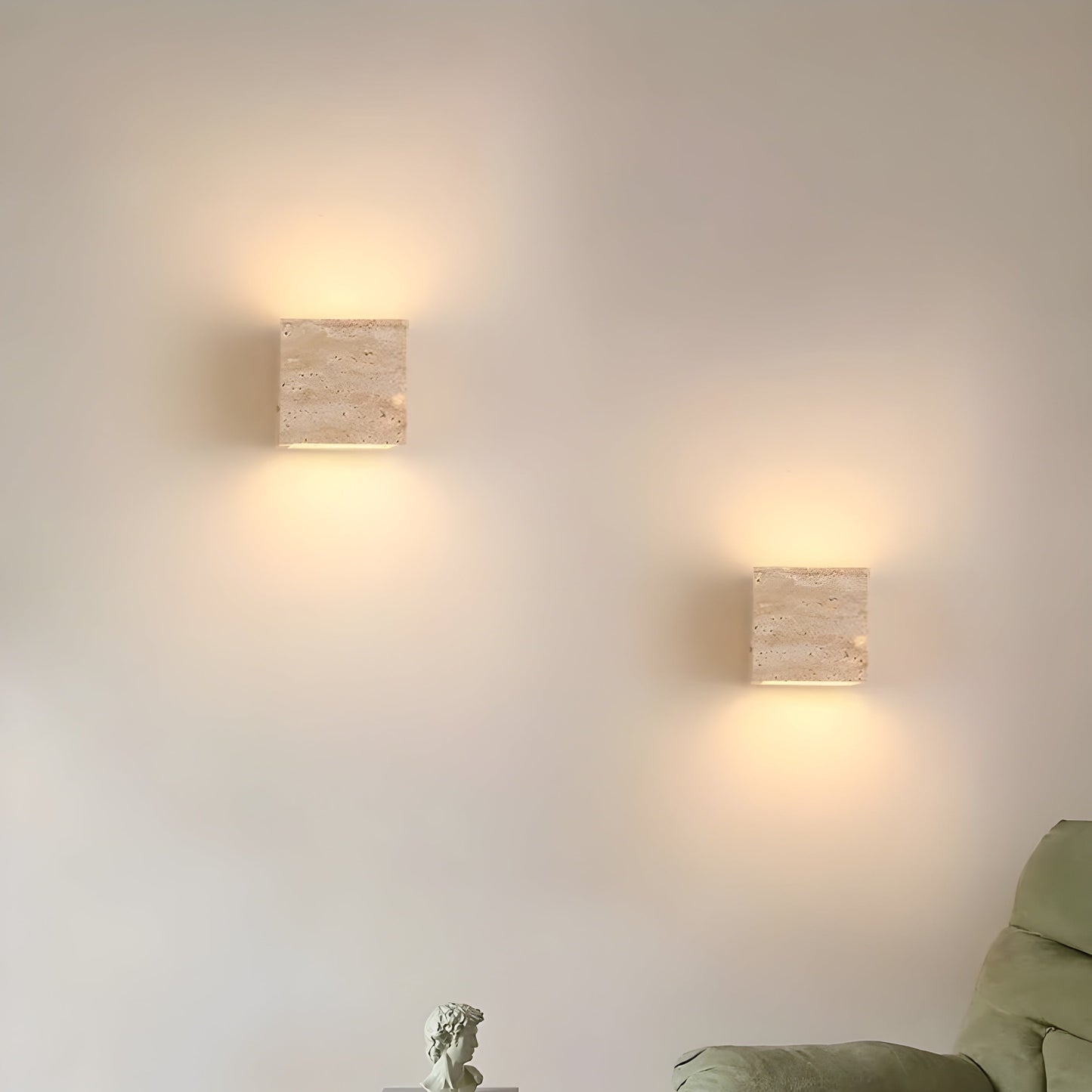 Buitenlamp Travertin Steen Up Down LED IP65 3000K Gevel