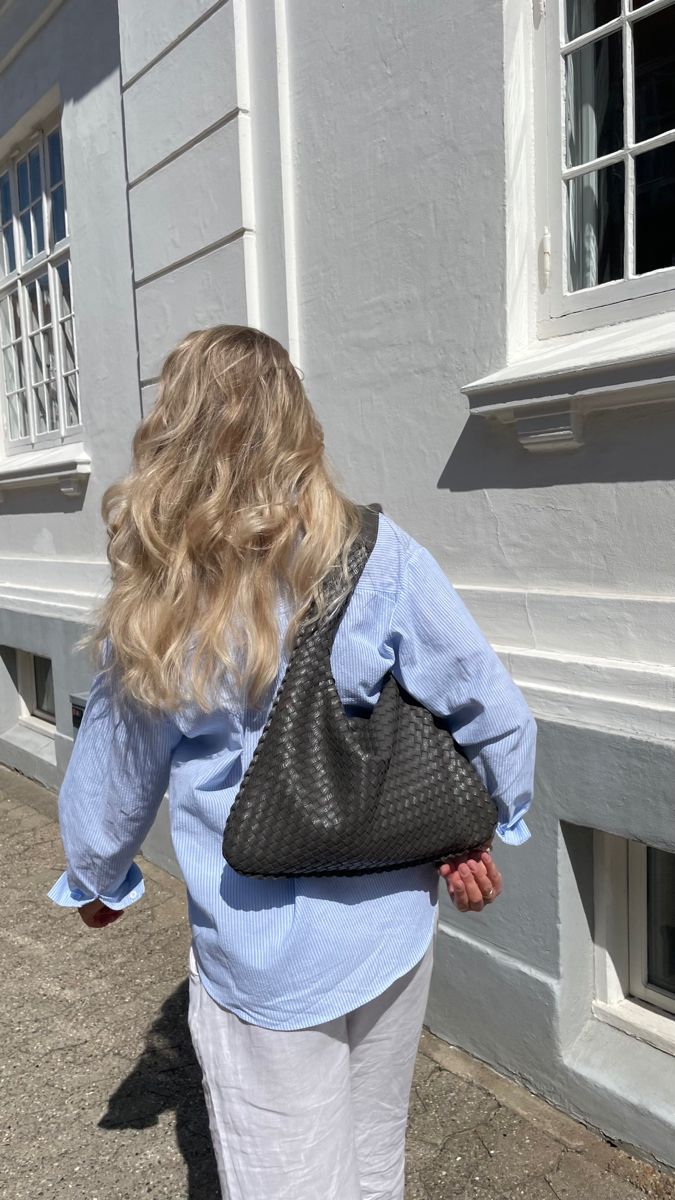 Luxe Handtas Geweven Stof Elegant Design voor Dagelijks Gebruik