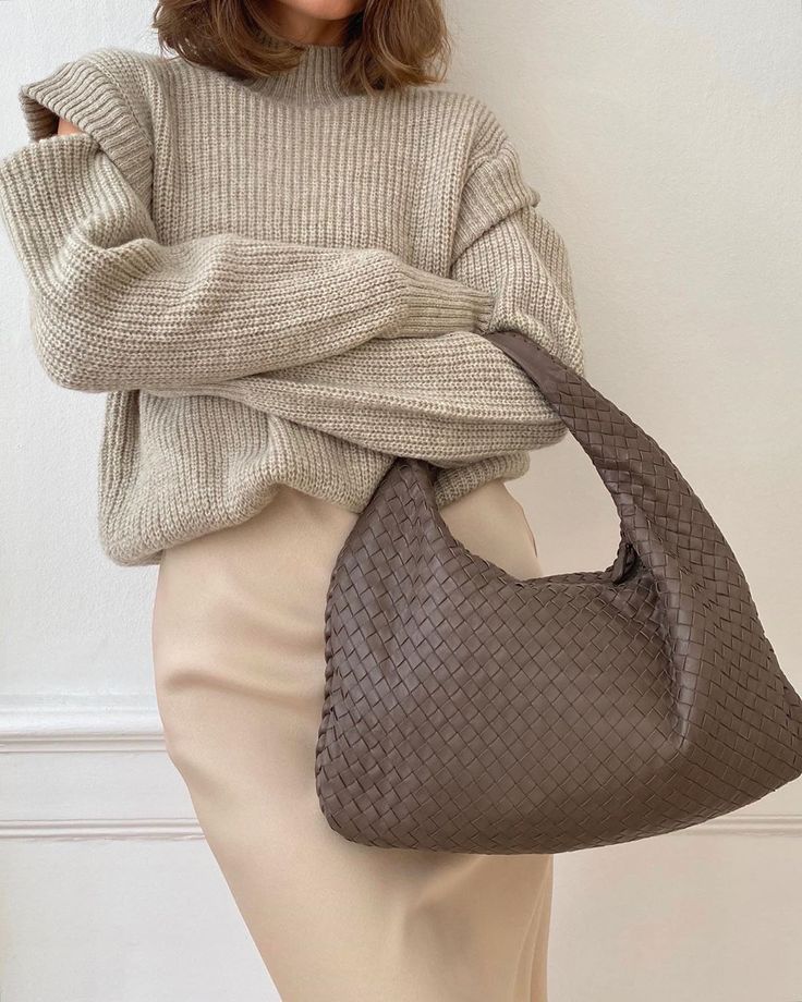 Luxe Handtas Geweven Stof Elegant Design voor Dagelijks Gebruik