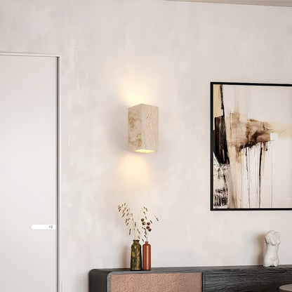 Buitenlamp Travertin Steen Up Down LED IP65 3000K Gevel