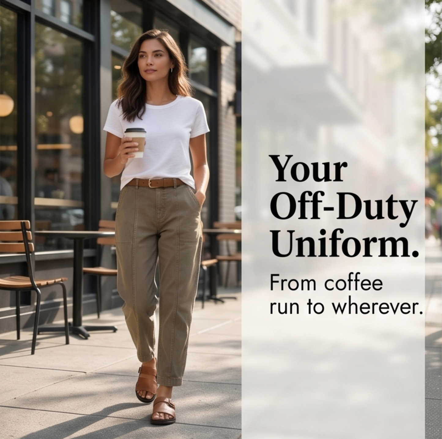 Utility Pantalon Hoge Taille Taps Toelopend met Geplooid Enkelboord Casual Werkbroek