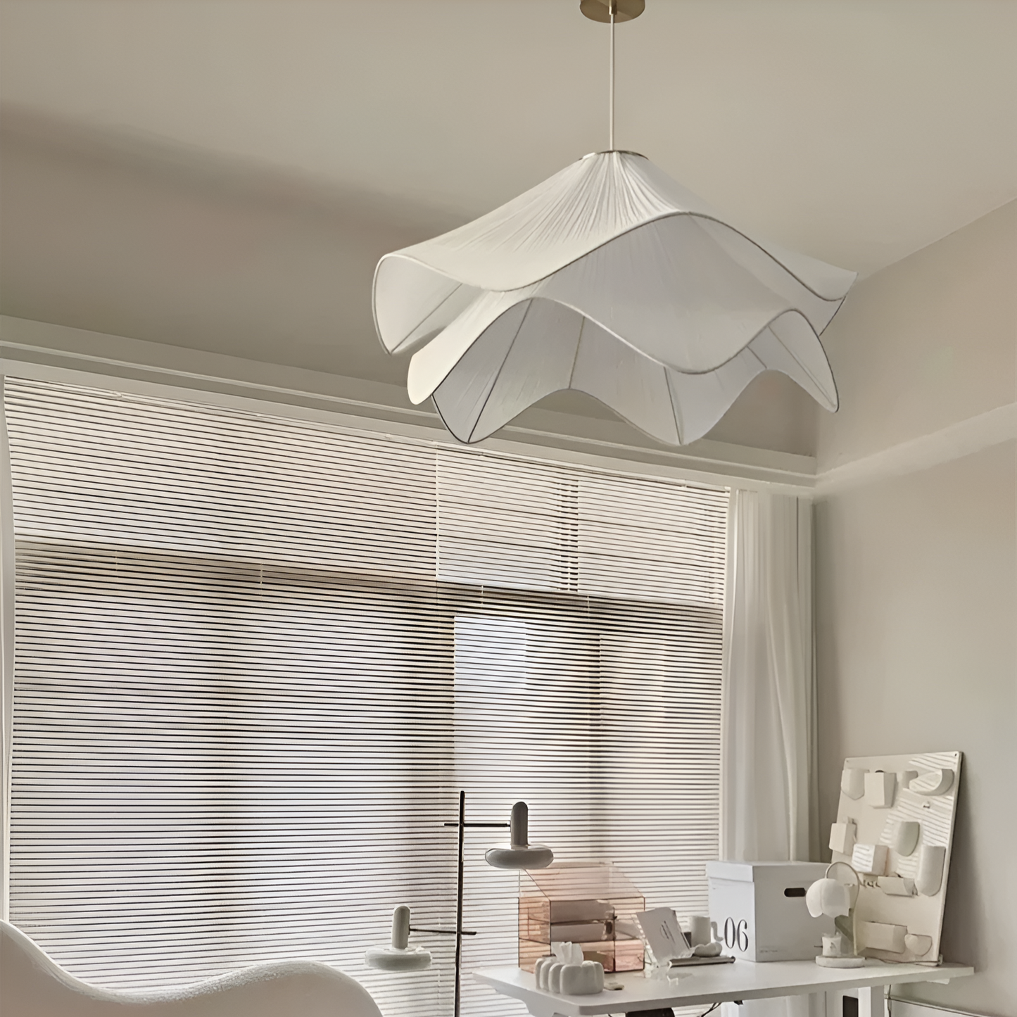 Hanglamp Japandi Stof Rond Scandinavisch Design E27 40-80cm Warm Licht