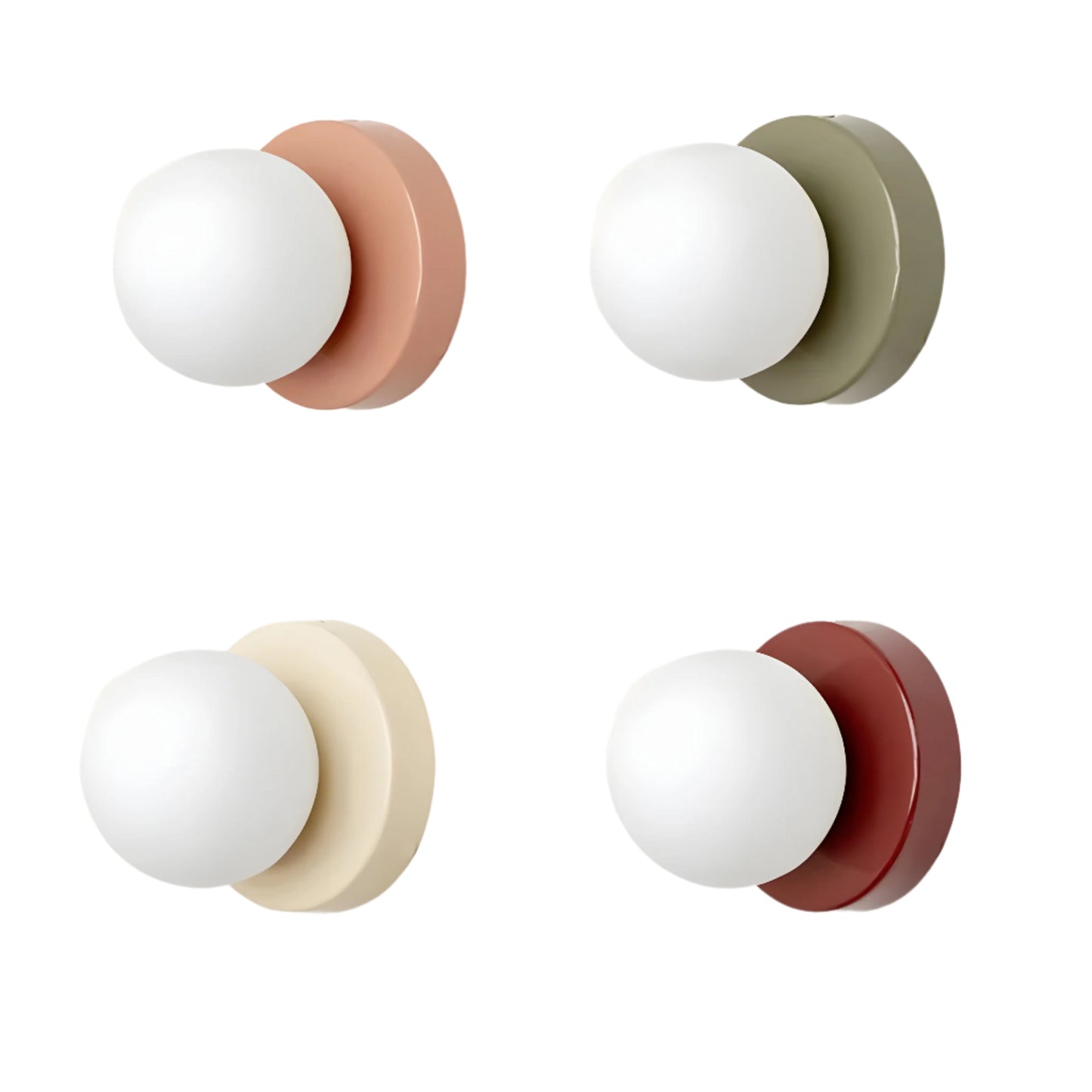 Wandlamp Glas Rond Nordisch Minimalistisch G9 LED Zwart Wit Groen Slaapkamer