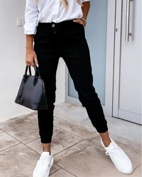 Hoge Taille Damesspijkerbroek Trendy Stijl