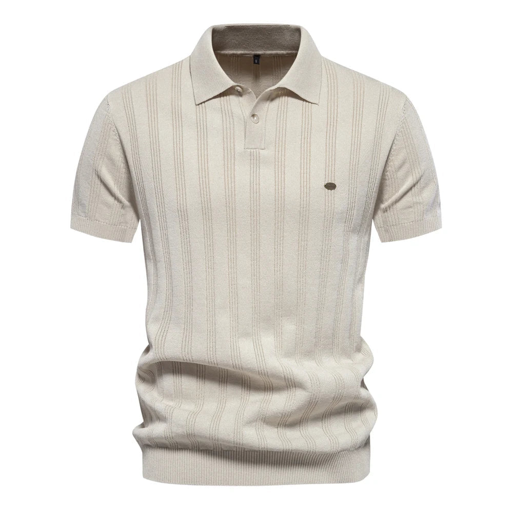 Mannen Poloshirt Gestreept Klassiek Gebreid - StudioMarella