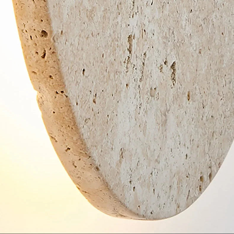 Wandlamp Travertin Rond LED Modern Natuursteen Ø23 Ø30