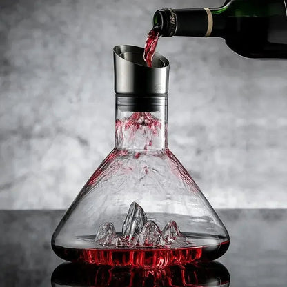 Wijnkaraf 1500ml met Geïntegreerde Beluchter en Roestvrijstalen Filter voor Rode Wijn en Tafelservering