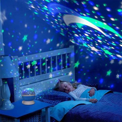 Sterrenprojector LED Nachtlamp met 360° Rotatie en Timer voor Kinderkamer en Slaapkamer | Oplaadbaar