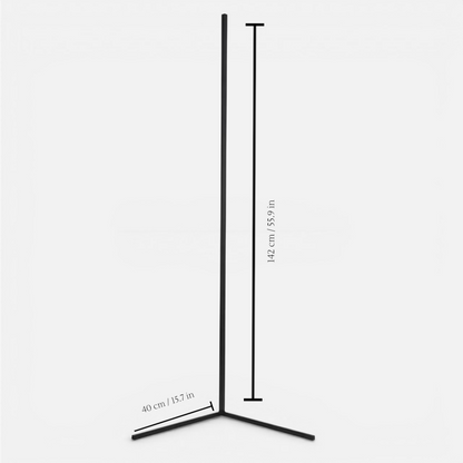 Staande Lamp LED Dimbaar 3 Lichtkleuren Afstandsbediening 142cm Aluminium Hoeklamp Woonkamer Slaapkamer 3000K 4000K 6000K Sfeerverlichting Zwart Wit