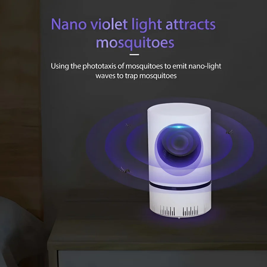 UV-Licht Insectenval Elektrisch – Muggenbestrijding Binnen & Buiten – Veilig voor Gezin en Huisdieren – Stil & Chemicaliënvrij – USB-Voeding – Energiezuinig