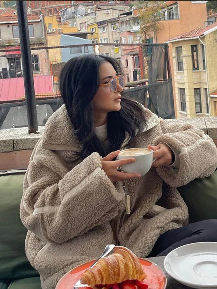 Vegan Lamswollen Jas Warm en Stijlvol voor Winter