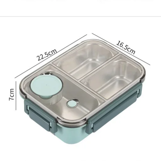 Roestvrijstalen Geïsoleerde Lunchbox Met Compartimenten En Lekvrije Deksel Voor Warme En Koude Maaltijden Onderweg