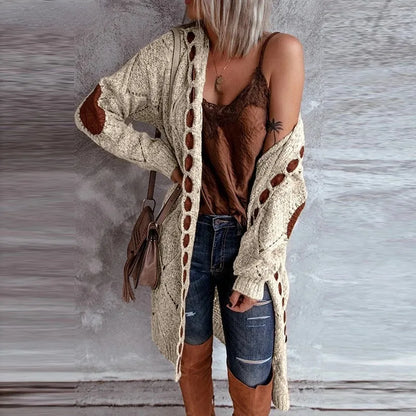 Gebreide Trui met Capuchon Vintage Look Elegante Stijl - StudioMarella