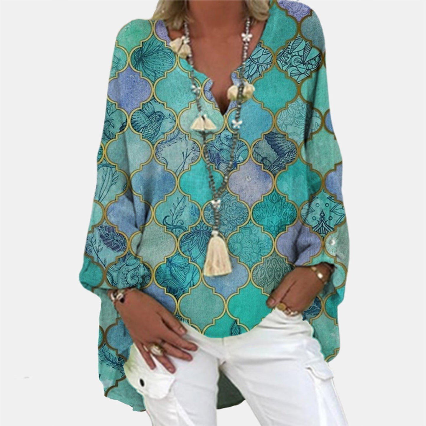 Dames Blouse Linnen Stijlvol Elegante Top voor Vrouw