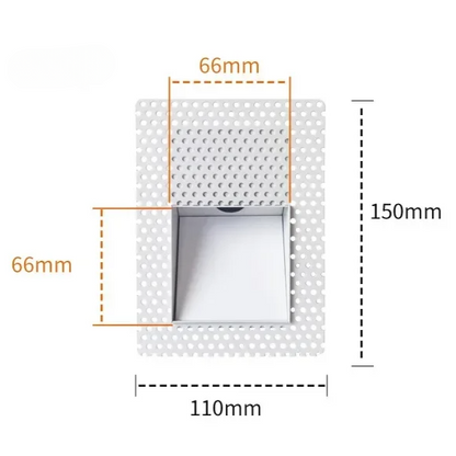 Inbouw Wandlamp LED Sensor 3W Frameloos Modern Trapverlichting Wit