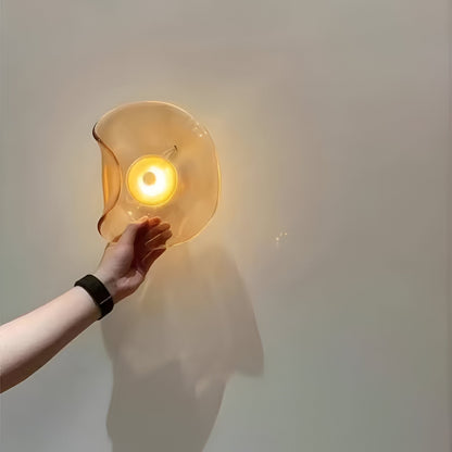 Wandlamp Gebogen Glas LED Sculpturaal Nordisch Goud Zwart 25cm Woonkamer Slaapkamer