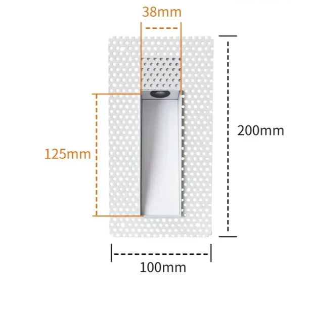 Inbouw Wandlamp LED Sensor 3W Frameloos Modern Trapverlichting Wit