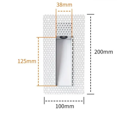 Inbouw Wandlamp LED Sensor 3W Frameloos Modern Trapverlichting Wit
