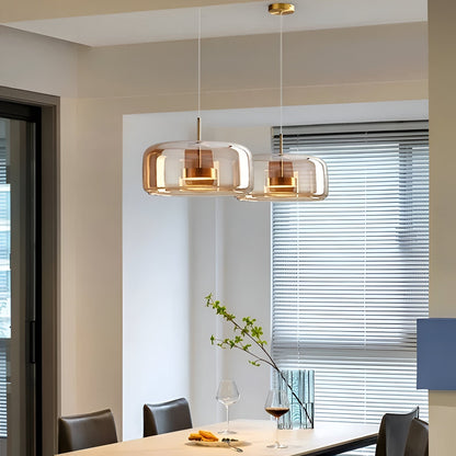 Hanglamp Rookglas Retro Trio Handgeblazen Dimbaar Verstelbaar Zwart